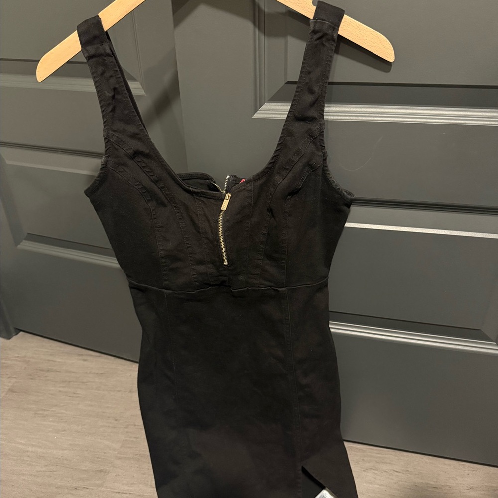 Guess Black denim Sleeveless Dress